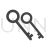 Two Keys Glyph Icon