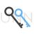 Two Keys Blue Black Icon