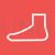 Foot Line Multicolor B/G Icon - IconBunny