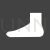 Foot Glyph Inverted Icon - IconBunny