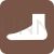 Foot Flat Round Corner Icon - IconBunny