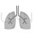 Lungs Greyscale Icon - IconBunny