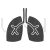 Lungs Glyph Icon - IconBunny