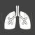 Lungs Glyph Inverted Icon - IconBunny