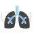 Lungs Blue Black Icon - IconBunny