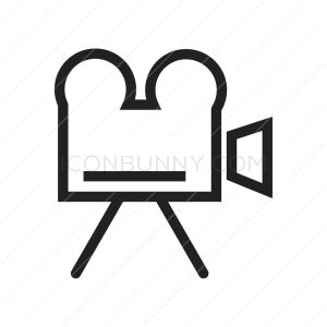 Video Camera Line Icon - IconBunny