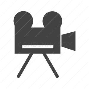 Video Camera Glyph Icon - IconBunny