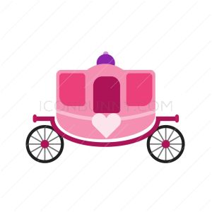Carriage Flat Multicolor Icon - IconBunny