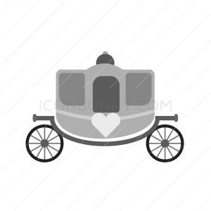 Carriage Greyscale Icon - IconBunny