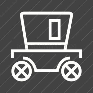 Carriage Line Inverted Icon - IconBunny