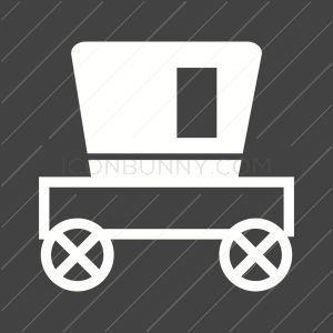Carriage Glyph Inverted Icon - IconBunny